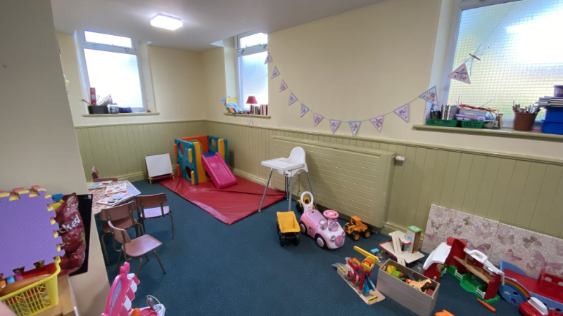 Child-friendly event space with creche